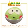 (P82) pandan red bean frog pau