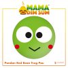 (P82) pandan red bean frog pau